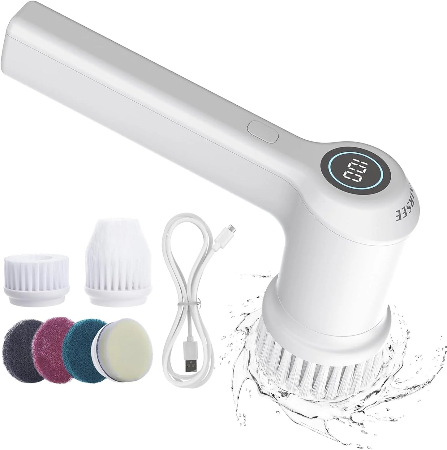 Rechargeable Electric Cleaning Scrubber – Waterproof Handheld Brush