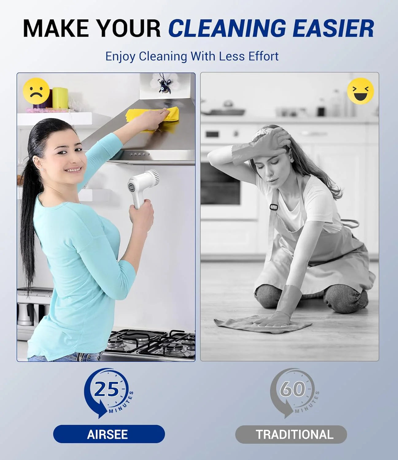 Rechargeable Electric Cleaning Scrubber – Waterproof Handheld Brush