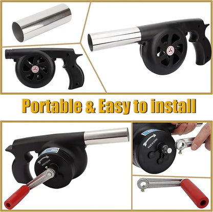 Manual BBQ Air Blower – Easy Grip & Portable
