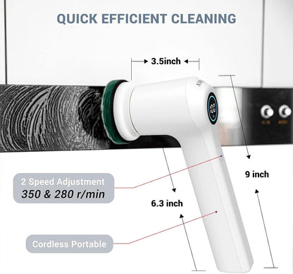 Rechargeable Electric Cleaning Scrubber – Waterproof Handheld Brush