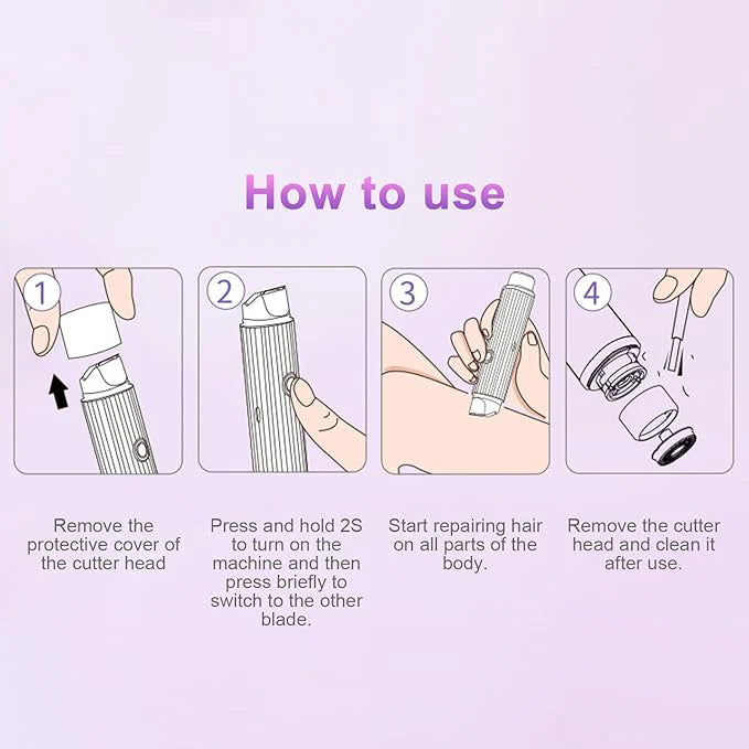 2 in 1 Double Head Electric Shaver | Easy Hair Removal